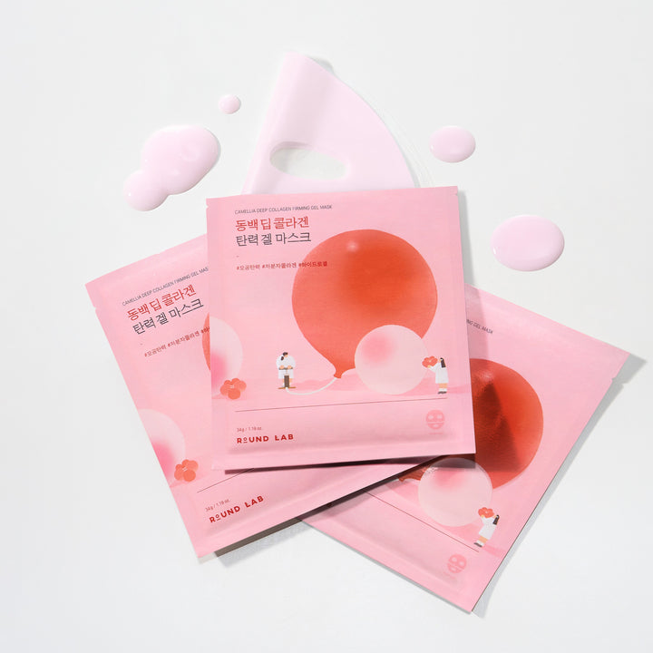 [Round Lab] Camellia Deep Collagen Firming Gel Mask (4pcs)