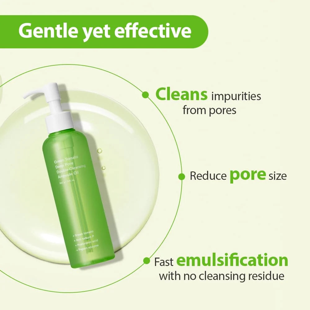 [Sungboon Editor] Green Tomato Deep Pore Double Cleansing Ampoule Oil 30ea/box