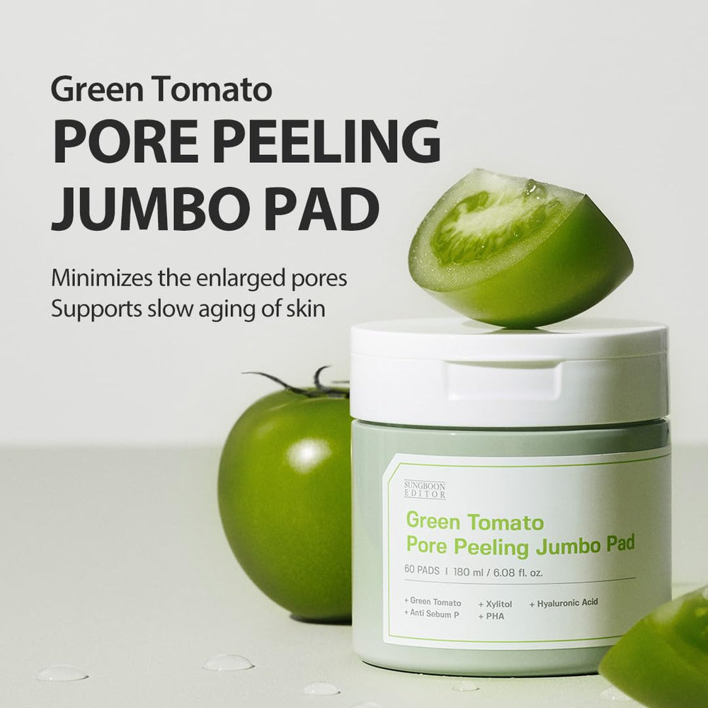 [Sungboon Editor] Green Tomato Pore Peeling Jumbo Pad (180ml) 40ea/box