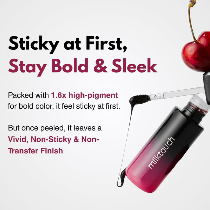 [Milk Touch] Black Peel Off Lip Tattoo #02 Black Plum 70ea/box