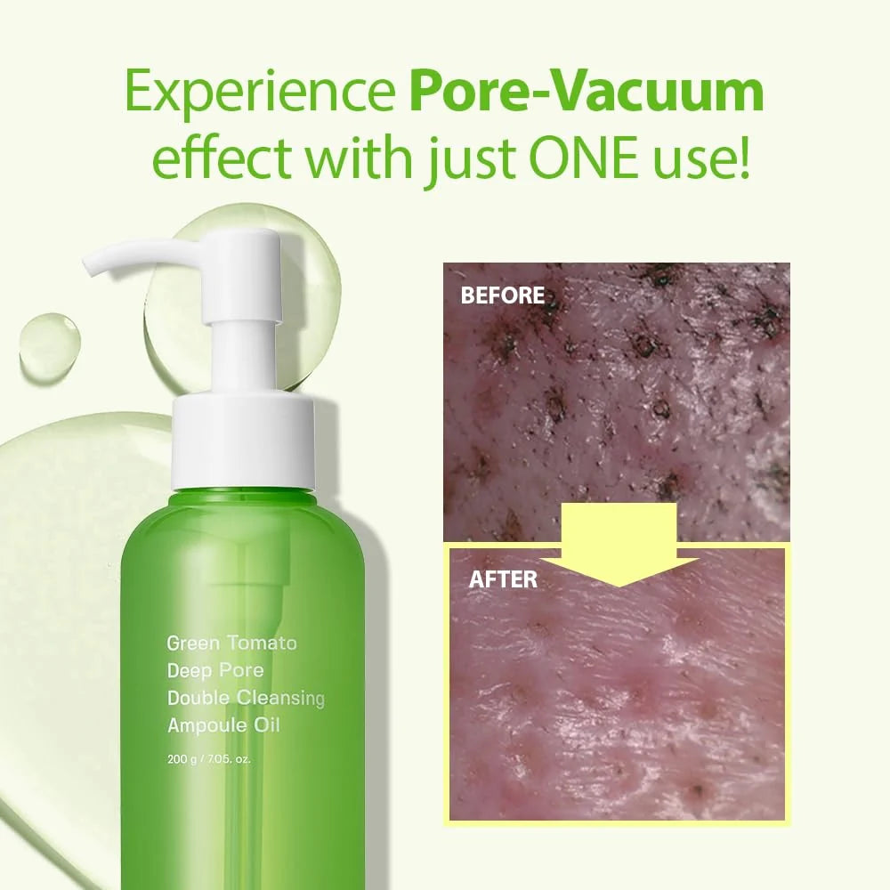 [Sungboon Editor] Green Tomato Deep Pore Double Cleansing Ampoule Oil 30ea/box