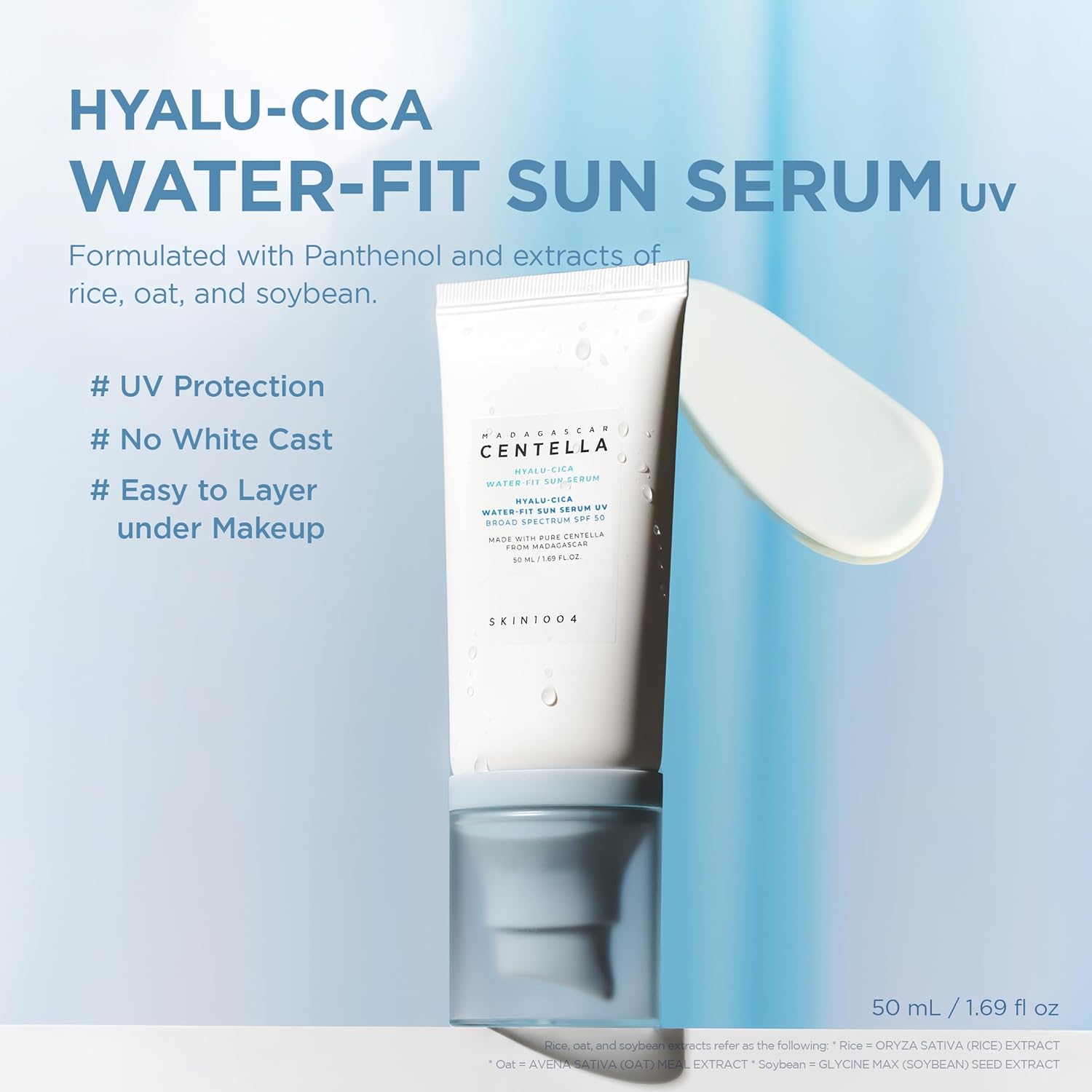 [SKIN1004] Madagascar Centella Hyalu-Cica Water-Fit Sun Serum (50ml)  30ea/box
