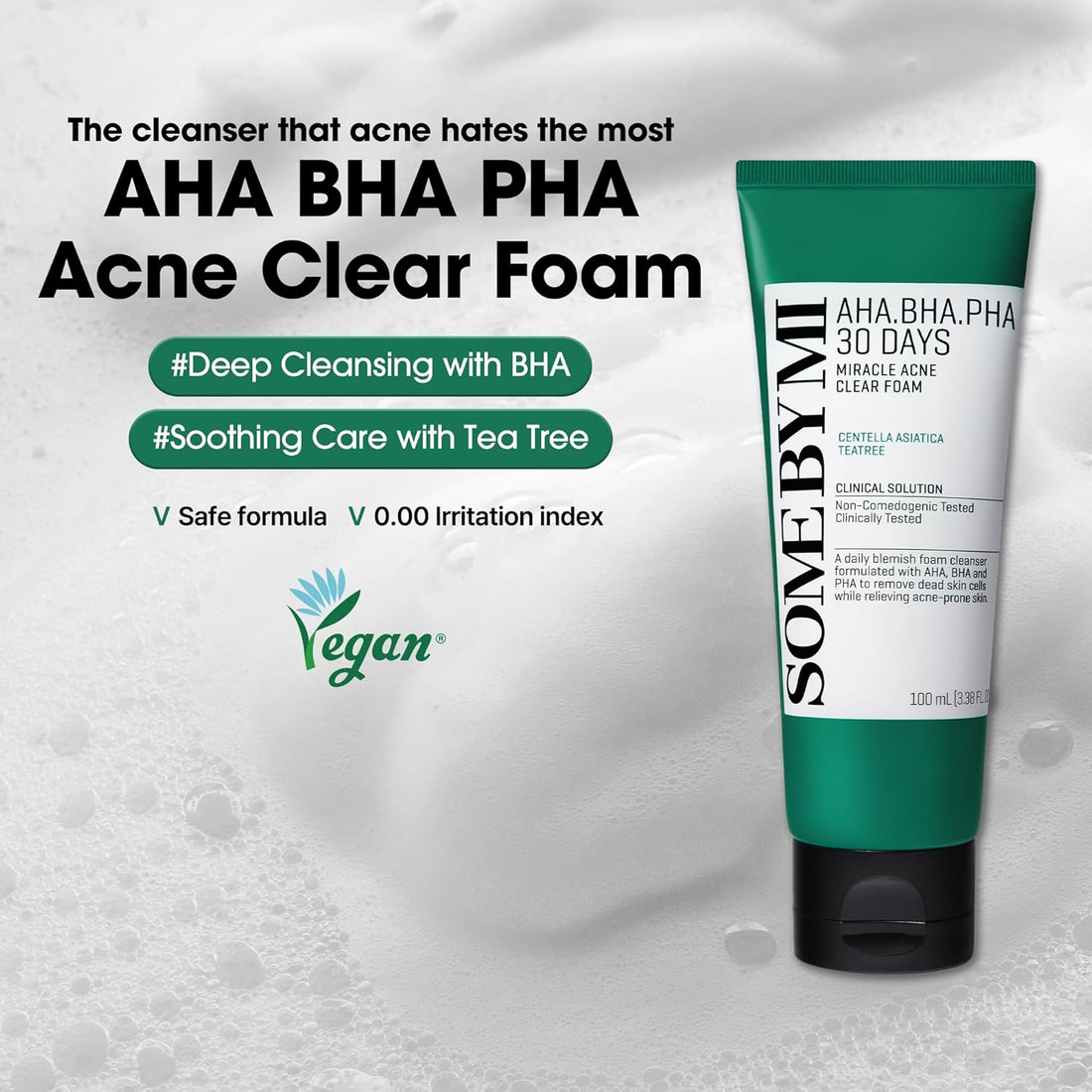 [SOME BY MI] AHA-BHA-PHA 30 DAYS MIRACLE ACNE CLEAR FOAM [100ml]