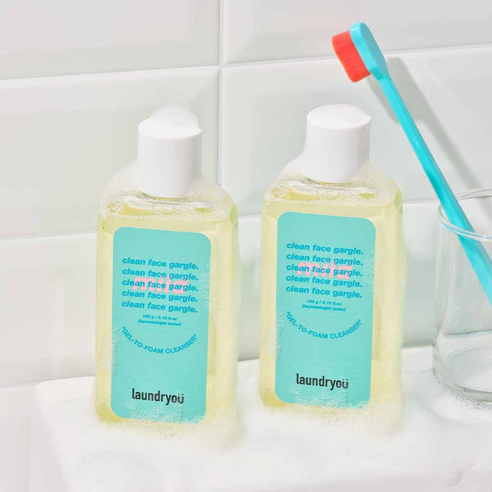 [Laundryou] Clean Face Gargle Gel-to-Foam Cleanser Mild 48ea/box