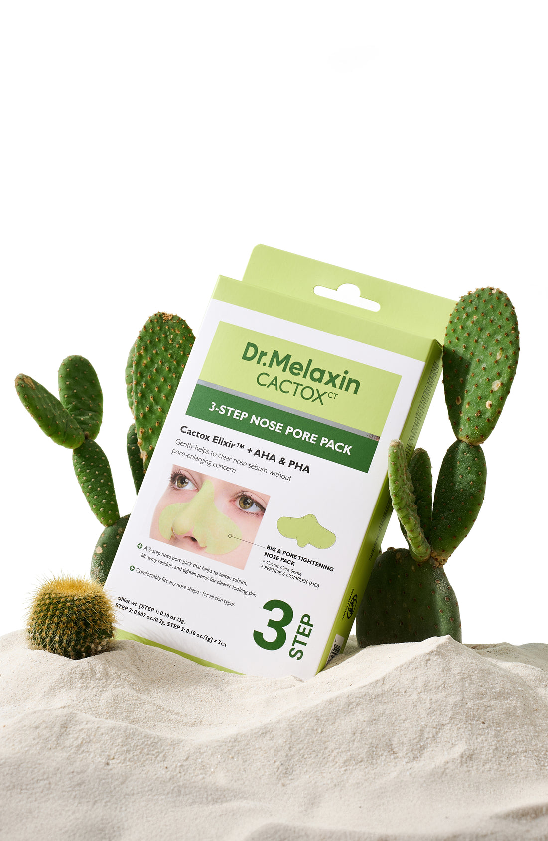 [Dr.Melaxin] CACTOX 3-STEP NOSE PORE PACK  40ea/box