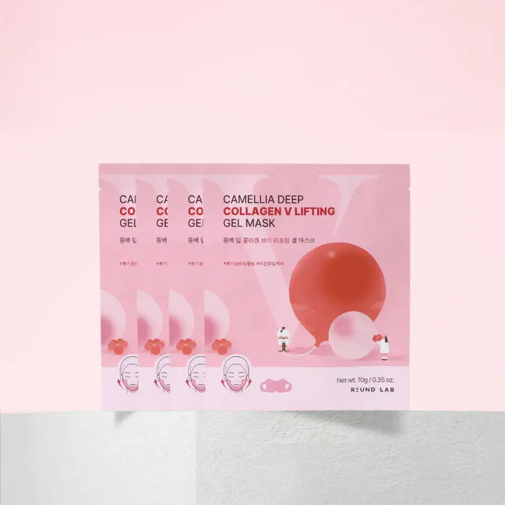 [Round Lab] Camellia Deep Collagen V Lifting Gel Mask (1pc / Single Pouch) 30ea/box