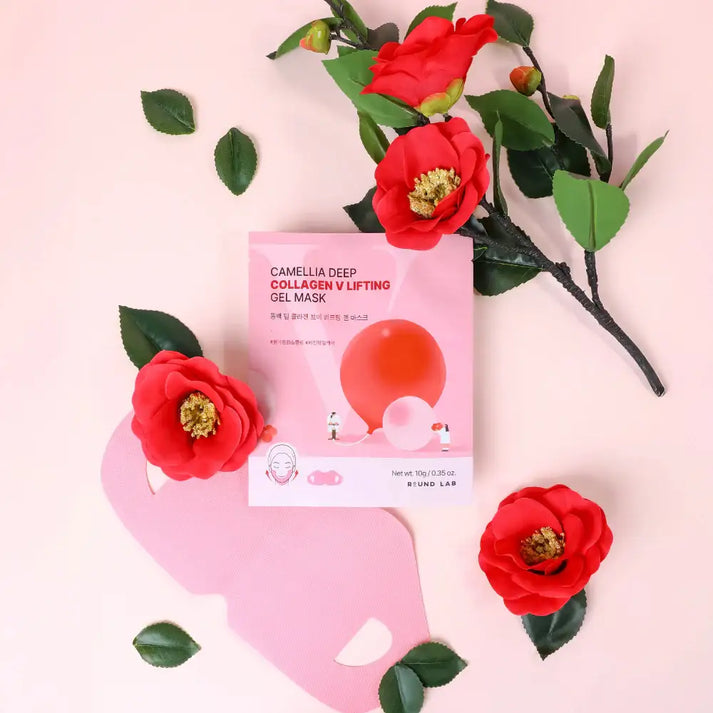 [Round Lab] Camellia Deep Collagen V Lifting Gel Mask (1pc / Single Pouch) 30ea/box