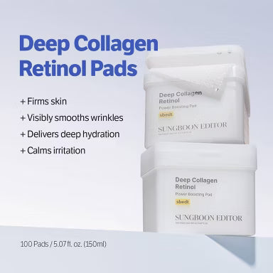 [Sungboon Editor] Deep Collagen Retinol Power Boosting Pad (15pcs) 50ea/box