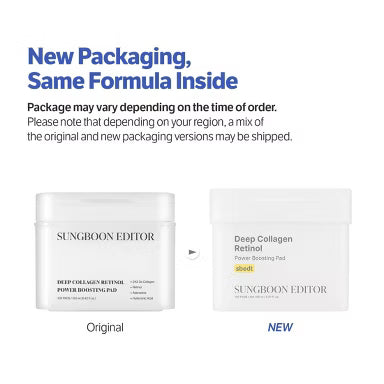 [Sungboon Editor] Deep Collagen Retinol Power Boosting Pad (15pcs) 50ea/box