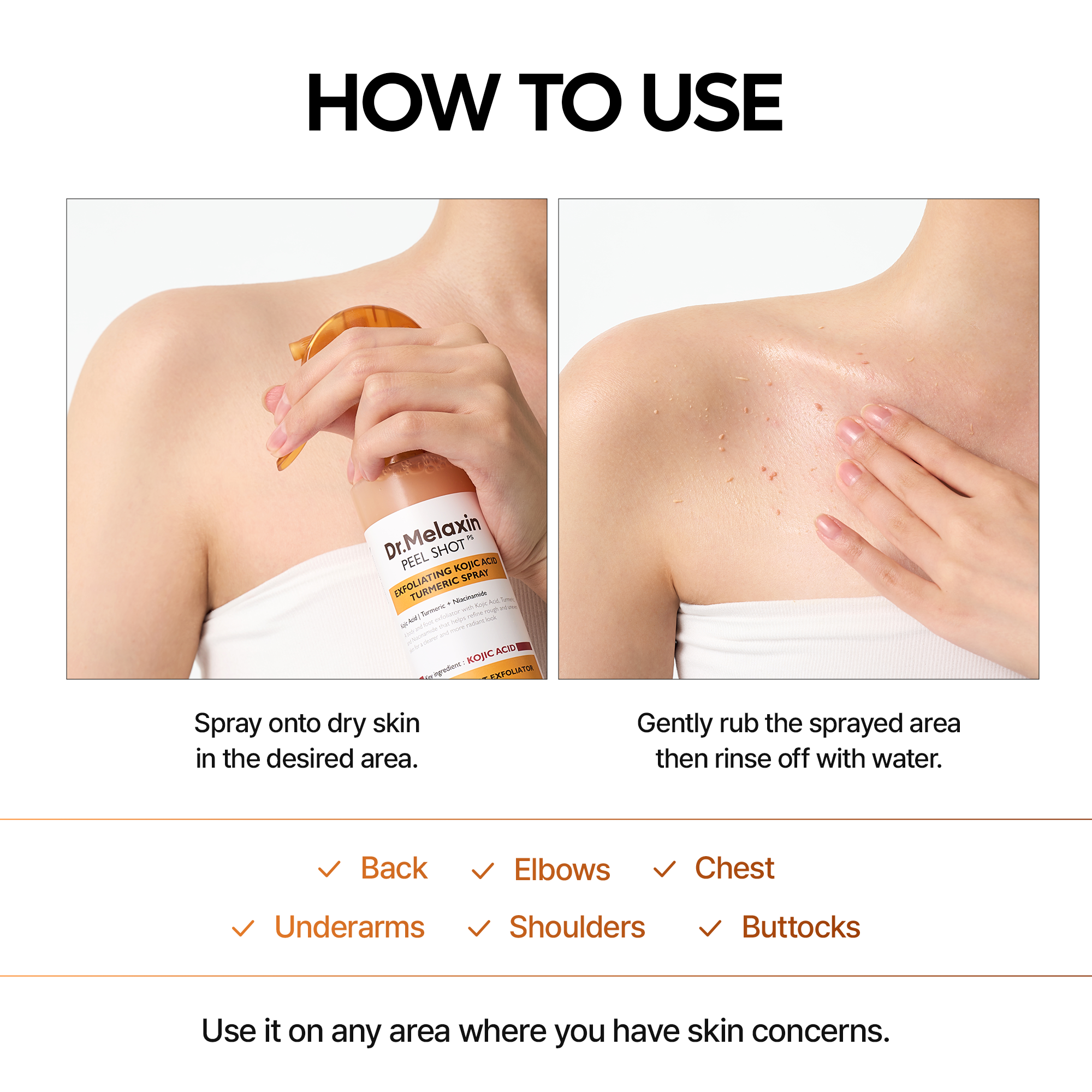 [Dr. Melaxin] Peel Shot Keratin Care Kojic Acid Turmeric Spray   36ea/box