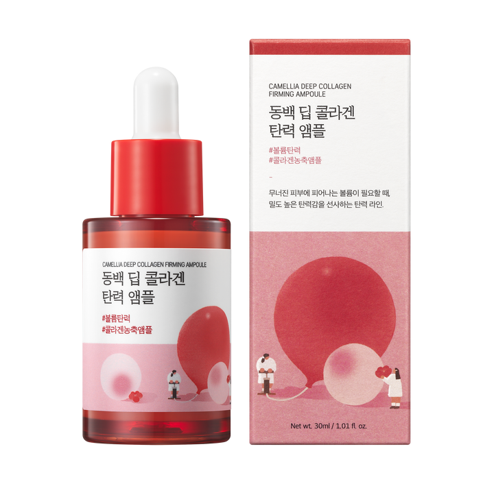 [Round Lab] Camellia Deep Collagen Firming Ampoule (30ml)  60ea/box