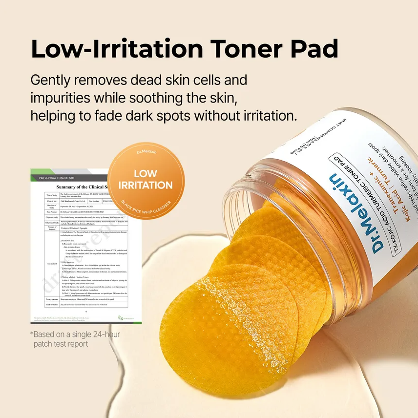 [Dr. Melaxin] TX-KOJIC ACID TURMERIC TONER PAD 70pads 48ea/box