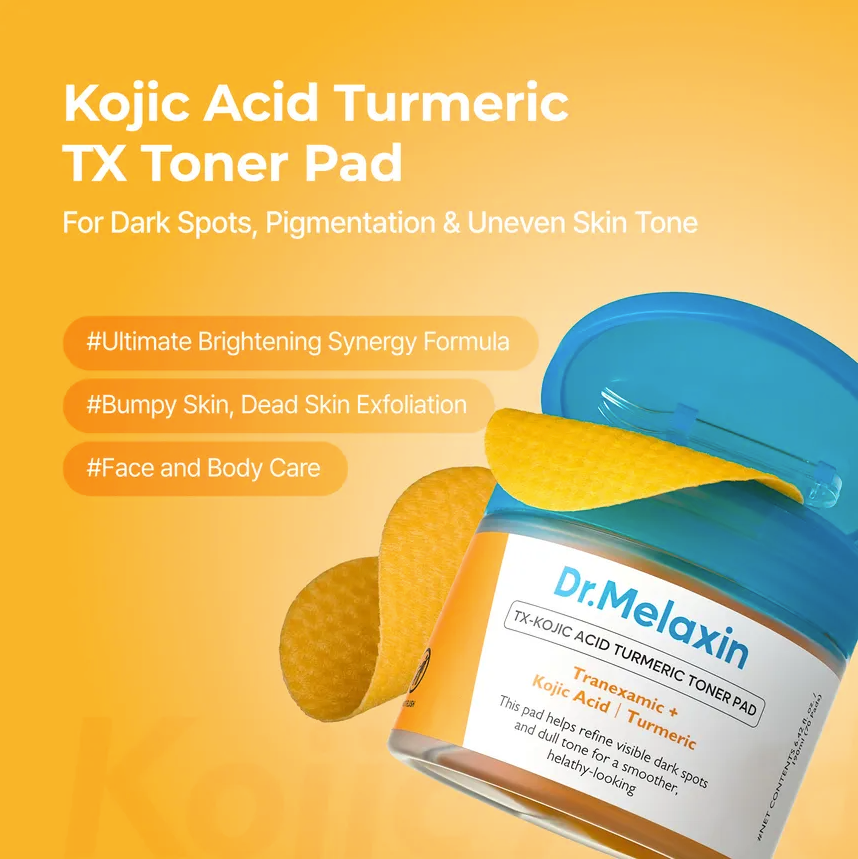 [Dr. Melaxin] TX-KOJIC ACID TURMERIC TONER PAD 70pads 48ea/box