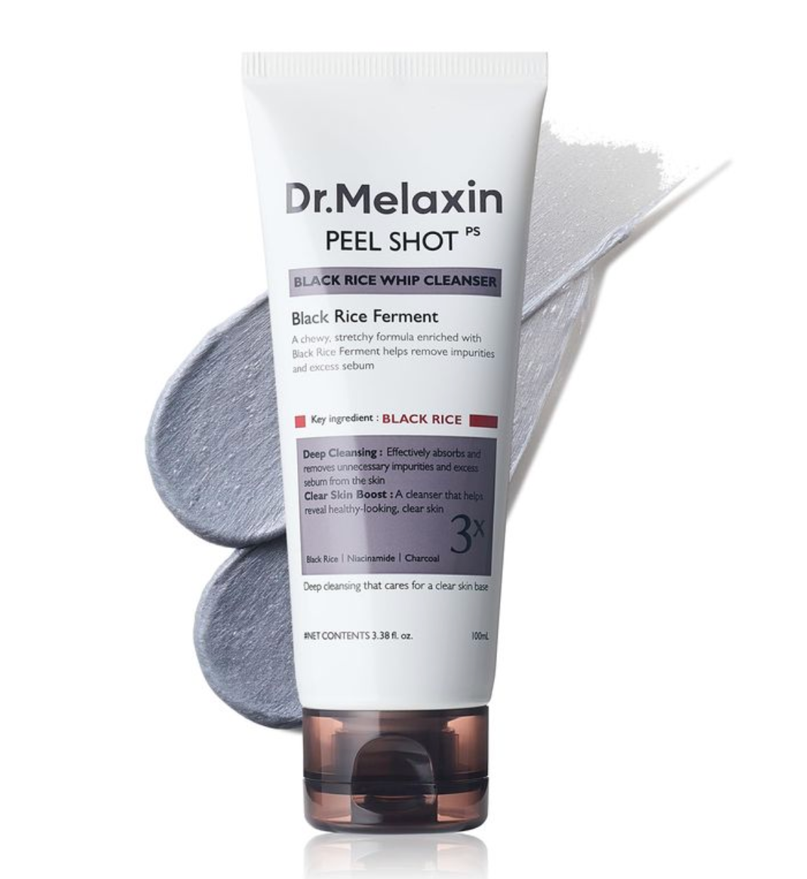 [Dr.Melaxin] Peel Shot Black Rice Whip Cleanser 100ml 50ea/box