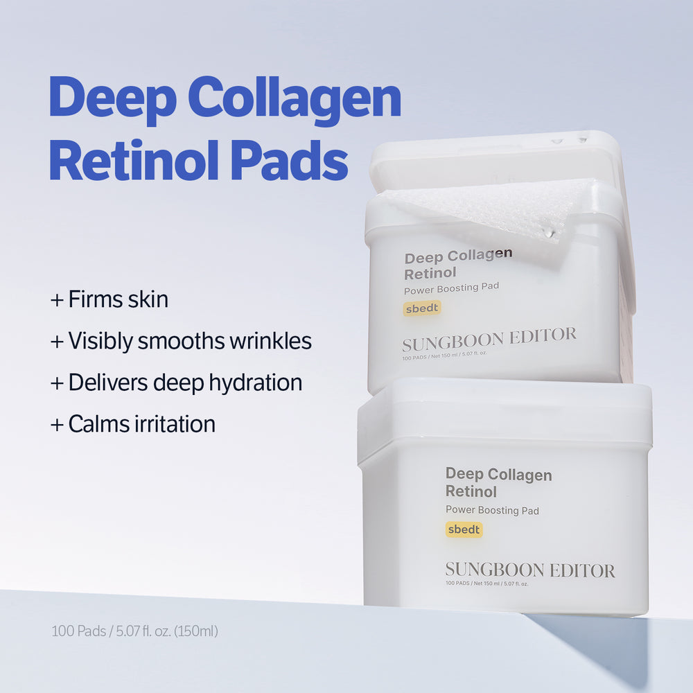 [Sungboon Editor] Deep Collagen Retinol Power Boosting Pad_190ml (100pcs) 30ea/box